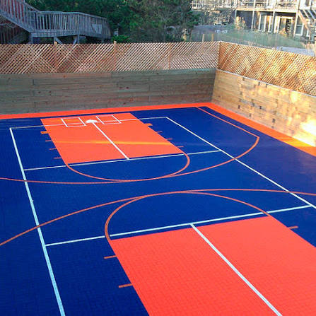 Piso polipropileno instalación cancha básquetbol MAMKAM