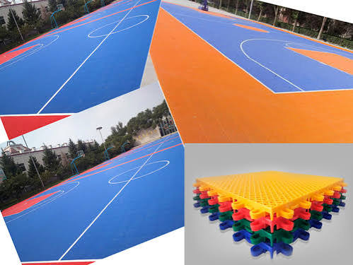 Baldosas deportivas PP multicancha colegio Santiago MAMKAM